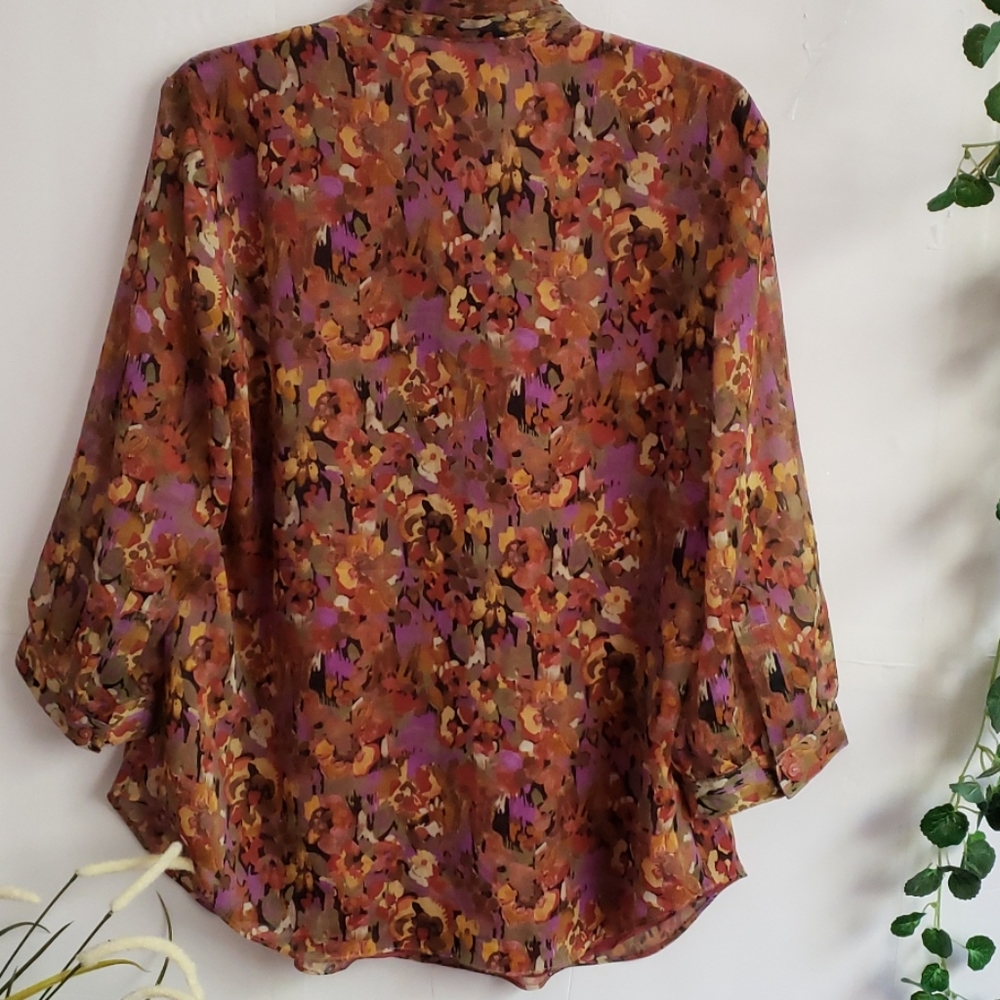 Coldwater Creek Floral Print Top - Picture 8 of 9